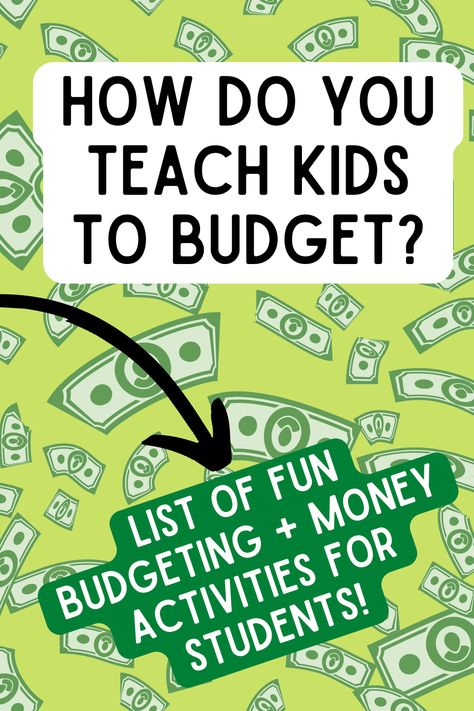 Fun Budgeting Activities, Teach Money To Kids, Teaching Kids About Money, No Spend January Printable, Money Activities For Kids, No Spend January, Literacy Lesson Plans, Economics For Kids, Financial Printables