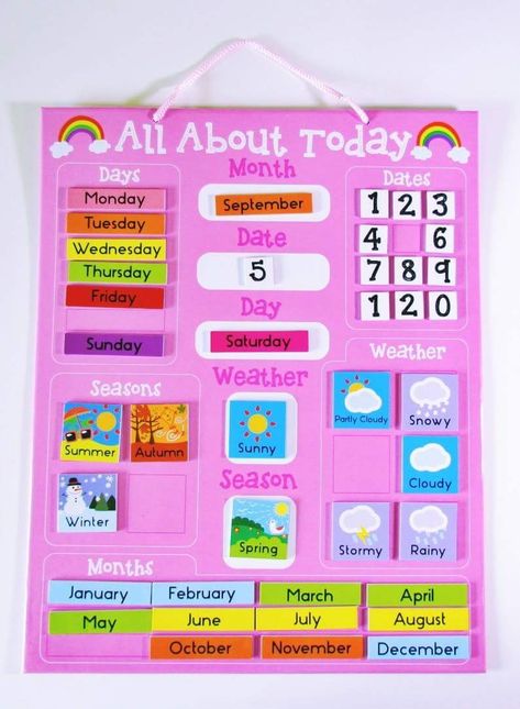 Preschool Weather Chart, Preschool Classroom Rules, Calendar Creative, Preschool Charts, Preschool Weather, Classroom Charts, Kindergarten Classroom Decor, Homeschool Preschool Activities, Calendar Board