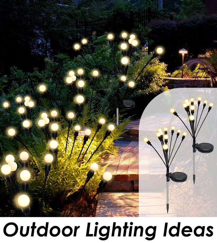 (2 Pack) 10 LED Solar Firefly Lights, Long Lighting Time Firefly Lights Solar Outdoor, Garden Lights Solar Powered Waterproof, Swaying Solar Garden Firefly Lights For Landscape Patio Yard Decor Garden Themes, Solar Garden Lamps, Solar Landscape Lighting, Solar Landscape, Firefly Lights, Garden Lamp, Ecological Footprint, Outdoor Lighting Landscape, Stylish Lighting