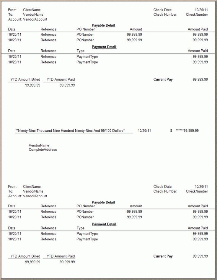 Quickbooks Pay Stub Template Free