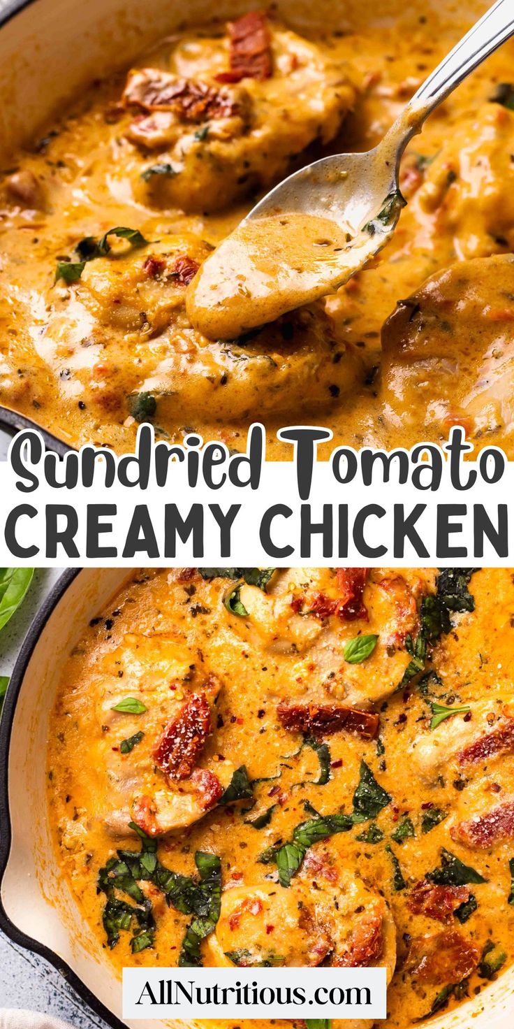 this is an image of a creamy chicken dish