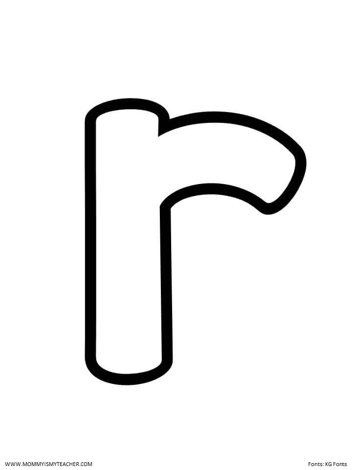 the letter person is shown in black and white, with an outline effect to make it appear