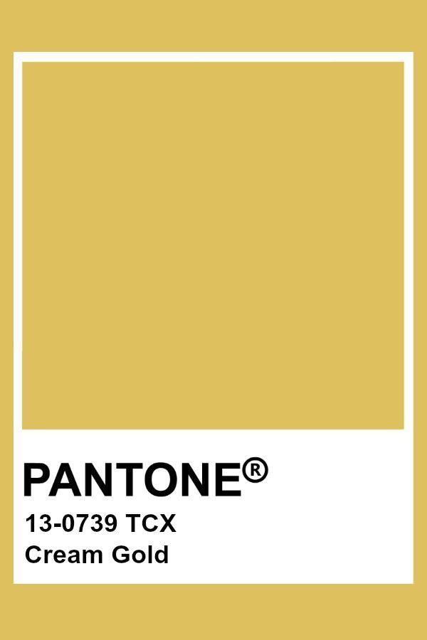 pantone's cream gold color is shown