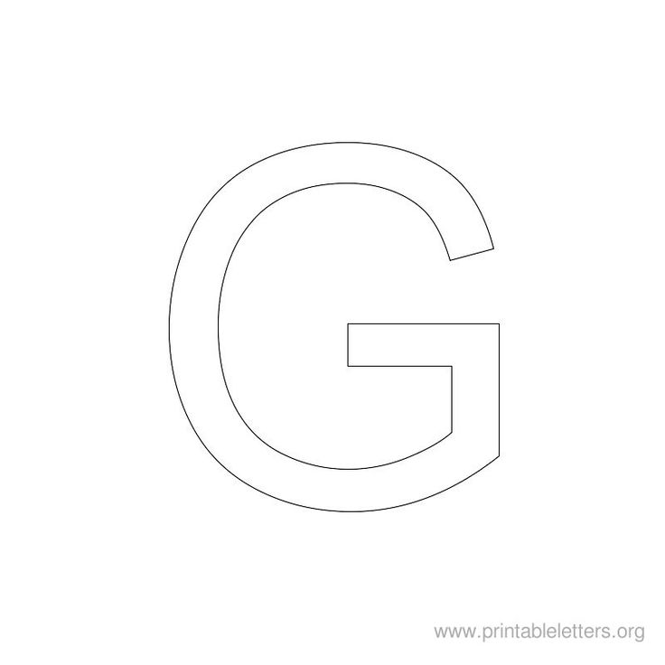 the letter g is shown in black and white, with an outline for it to be used