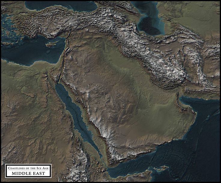 the middle east is shown in this satellite image