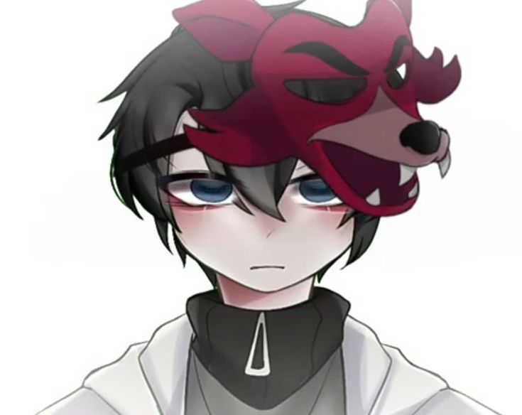 an anime character wearing a wolf mask