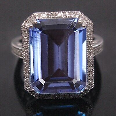 ad eBay - 1.85Ct Octagon Cut Natural Blue Tanzanite Women's Ring In 925 Sterling Silver - Buy Now, click the link (eBay)