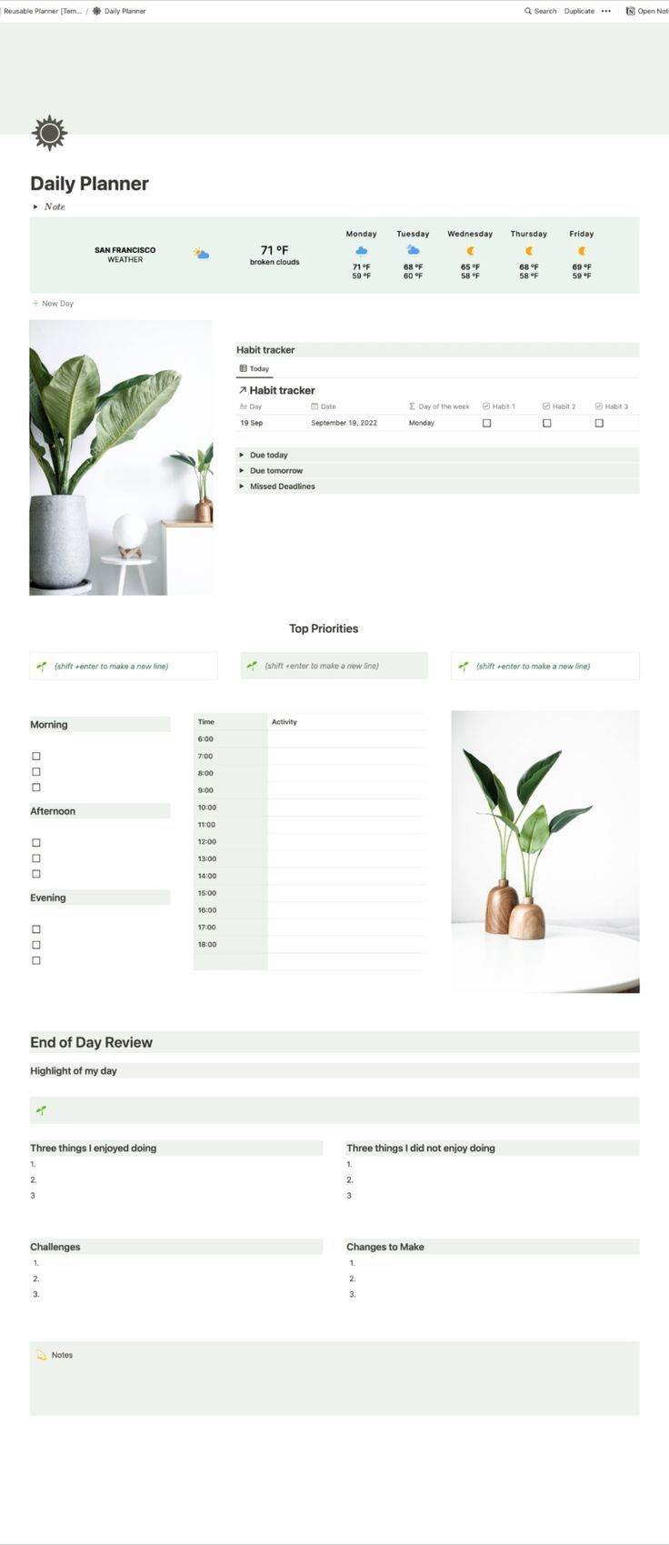 Green aesthetic notion digital planner. It is reusable , minimalistic and calming tbh. Notion Monthly Planner, Green Aesthetic Notion, Notion Daily Planner, Notion Weekly Planner, Notion Weekly, Habit Tracker Notion, Student Planner Organization, Goal Template, Notion Inspo