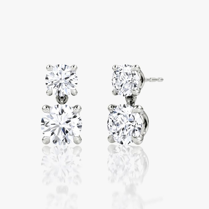 Customize the silhouette of our Signature Duo Drop Earring with your choice of VRAI created diamond shapes and two set carat weights. Jewellery Showroom, Bespoke Rings, Drop Earring, Accessories Jewelry Earrings, Matching Necklaces, Round Earrings, Round Brilliant, Diamond Shapes, Ring Designs