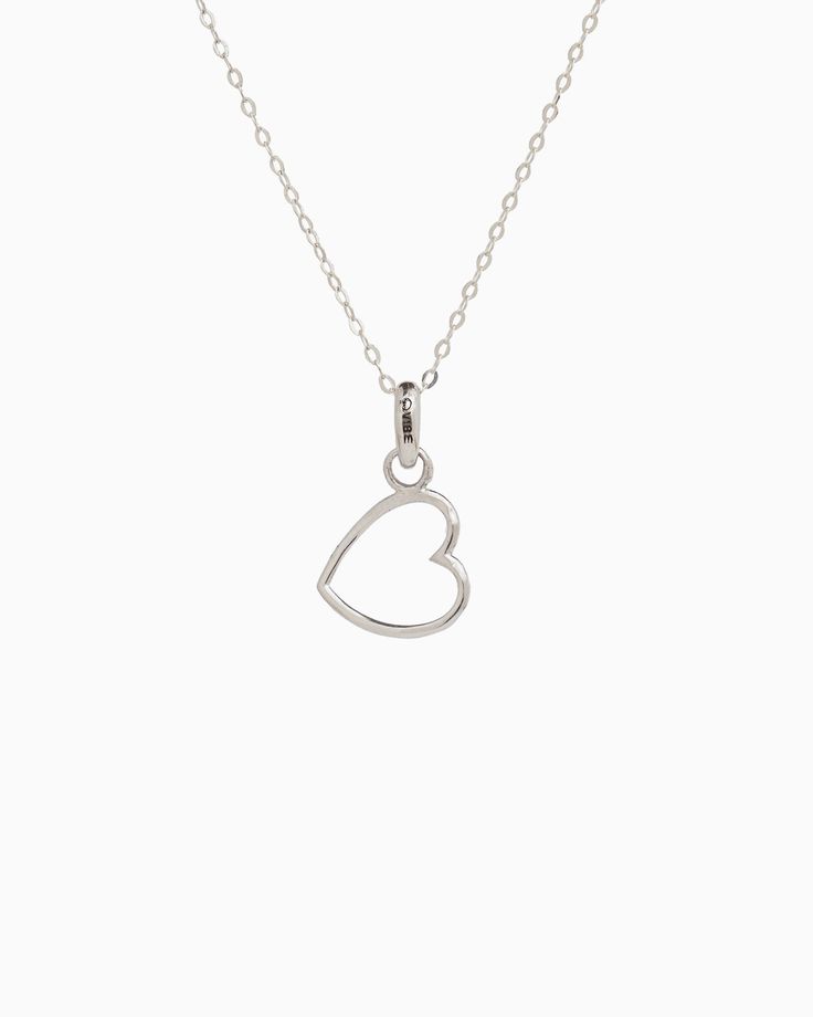 The Heart Charm is handcrafted in sterling silver and is a sweet piece to add to your collection. Let this charm serve as a reminder of your love for the islands or for someone special in your life. Pair with your favorite hook bracelet or dainty chain, sold separately. Metal: Sterling silver Dimensions: 15mm x 10mm Style #: C202 Minimalist Nickel-free Heart Pendant Jewelry, Delicate Sterling Silver Charm Necklaces, Delicate Sterling Silver Charm Necklace, Sterling Silver Charm Necklaces As Gift For Her, Sterling Silver White Gold Charm Necklaces, Delicate Open Heart Silver Jewelry, Silver Delicate Open Heart Necklace, Delicate Silver Open Heart Jewelry, Delicate Silver Open Heart Necklace