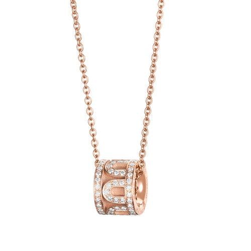 L'Arc de DAVIDOR Bead, 18k Rose Gold with Satin Finish and Palais Diamonds - DAVIDOR Paris Atelier, Rose Gold Beads, Contemporary Luxury, Handcrafted Necklace, Sparkle Diamonds, High Jewelry, Gold Beads, 18k Rose Gold, Satin Finish