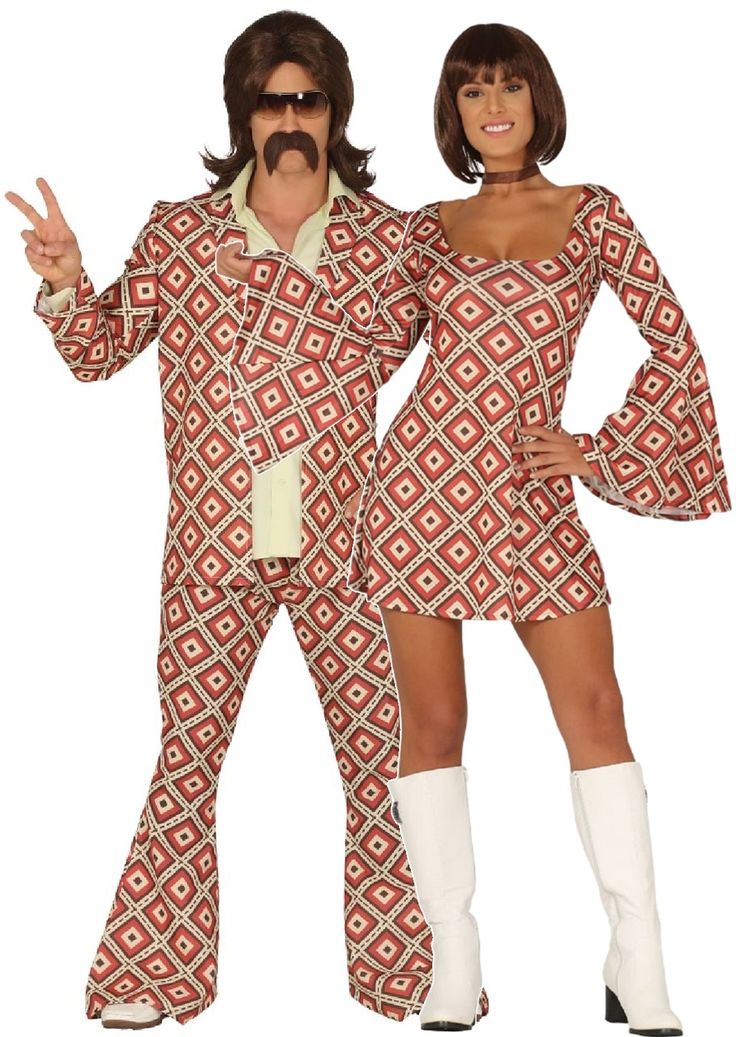 Looking for that perfect duo costume?! Perfect matching couples outfits for any themed parties, 20's 70's 80's 90's Cowboys and Indians, Pirates, Retro, Halloween, New Year's 70s Party Outfit, Moda Disco, Couples Fancy Dress, 70s Fancy Dress, 70s Disco Outfit, Disco Outfits, Couples Vintage, 70s Mode, Disco Costume