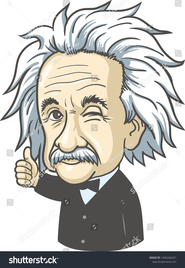 July 09, 2019: Portrait of Albert Einstein. Vector illustration ...