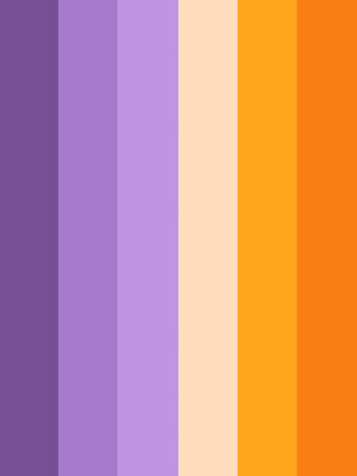 an orange and purple color scheme