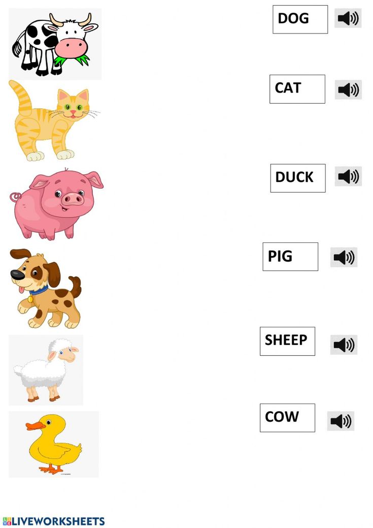 Farm animals interactive activity for preschool. You can do the ...