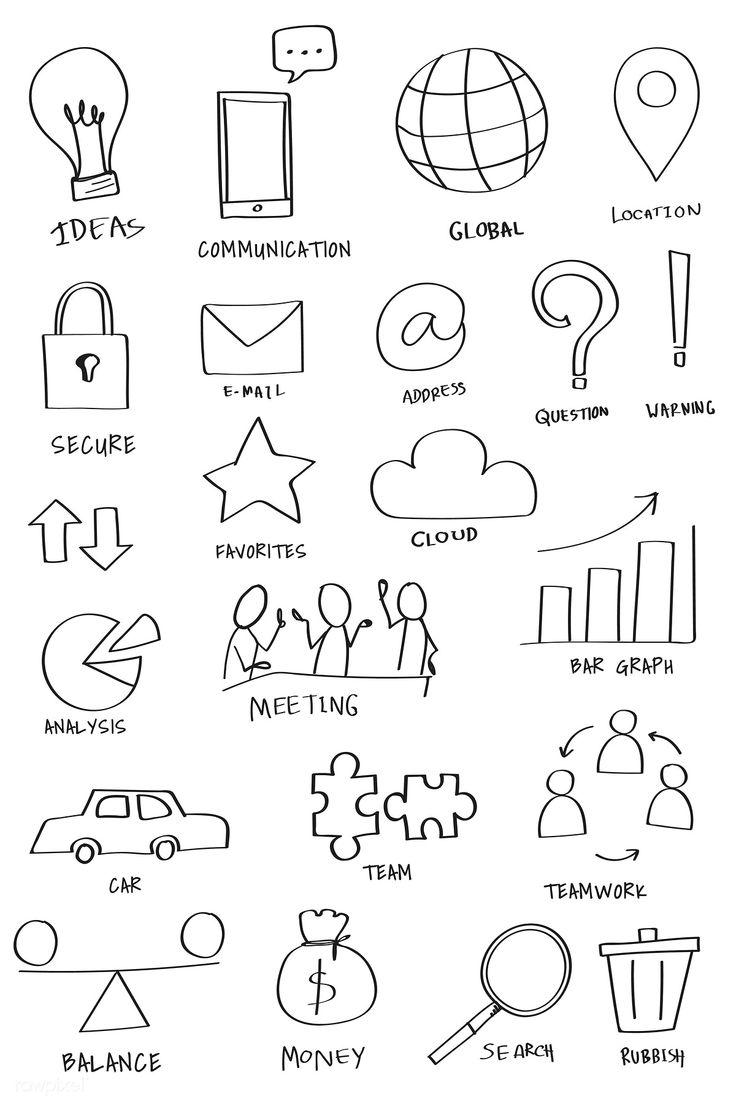 an image of different types of symbols in black ink on white paper with the words communication and