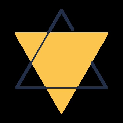 an image of a triangle that is yellow and has black lines on the bottom side