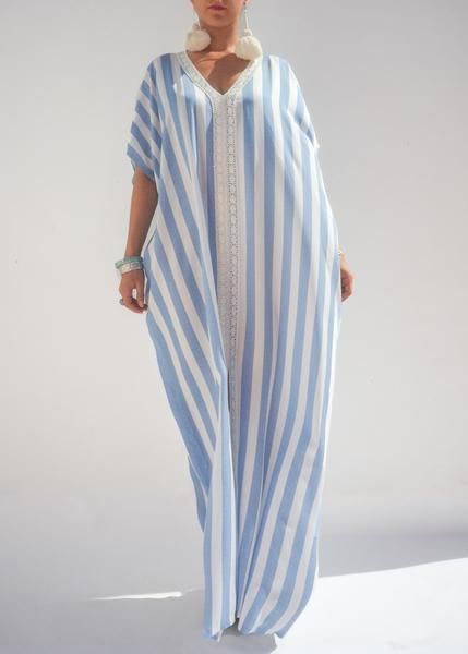 STRIPES MOROCCAN LINEN CAFTAN | Moroccan caftan | Pinterest | Caftans and  Linens Moroccan Hijab, Linen Caftan, Caftan Dress Kaftan, Caftan Moroccan, Summer Caftan, Linen Kaftan, Linen Stripes, Andong, Stile Hijab