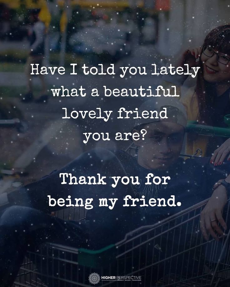 two people sitting in a shopping cart with the caption have i told you lately what a beautiful lovely friend you are? thank you for being my friend