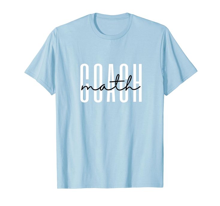 a light blue t - shirt with the word coach on it