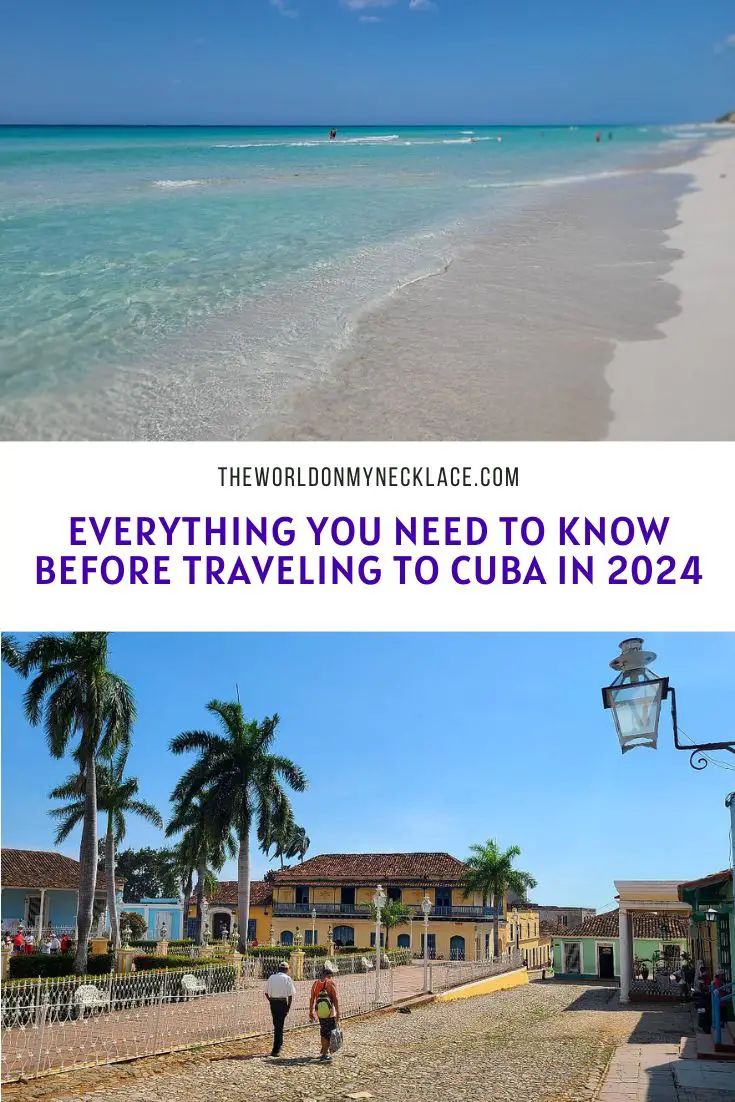 the beach and ocean with text overlay that reads everything you need to know before traveling to cuba in 2021