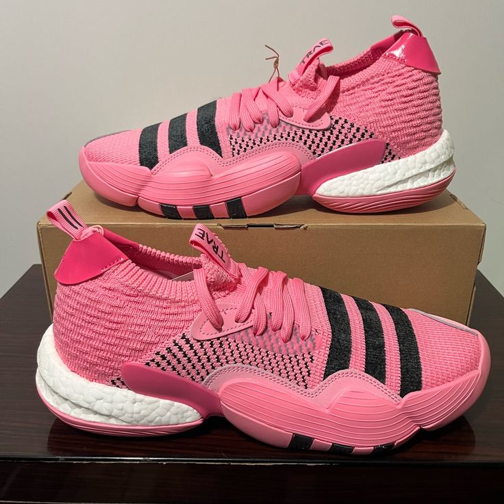 Adidas Trae Young 2.0 Ie1667 Bliss Pink/Core Black' Men's Basketball Men's Sizes New Without Box Pink Sneakers With Boost Midsole For Jogging, Pink Sports Sneakers With Boost Midsole, Sporty Pink Basketball Shoes With Abzorb Midsole, Pink Athleisure Basketball Shoes For Light Sports, Pink Running Shoes With Boost Midsole For Streetwear, Pink Running Shoes For Light Sports With Boost Midsole, Pink Breathable Basketball Shoes For Light Sports, Pink Athleisure Basketball Shoes For Streetwear, Pink Synthetic Basketball Shoes With Boost Midsole