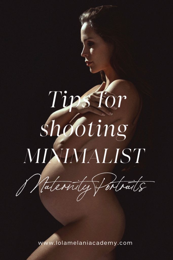 a naked woman with the words tips for shooting minimalist in front of her body