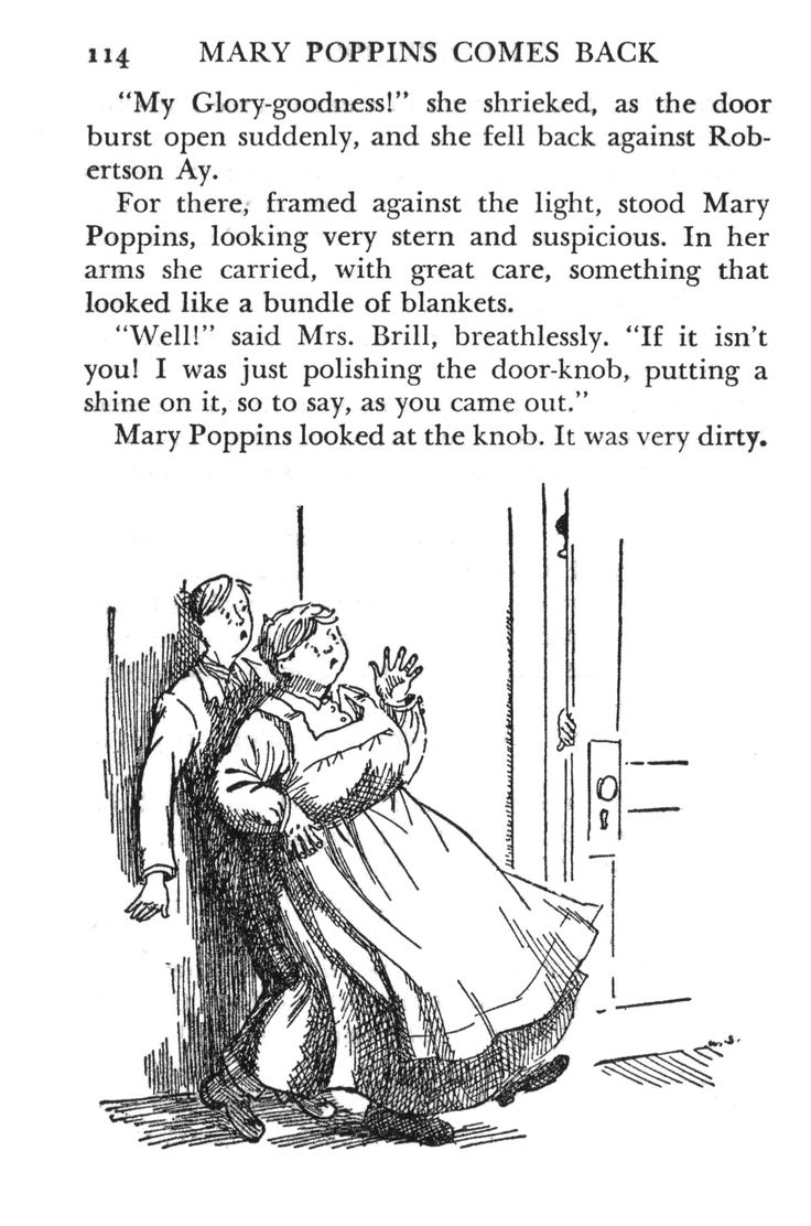 an illustration from the book mary poppins's gone back by charles r brown