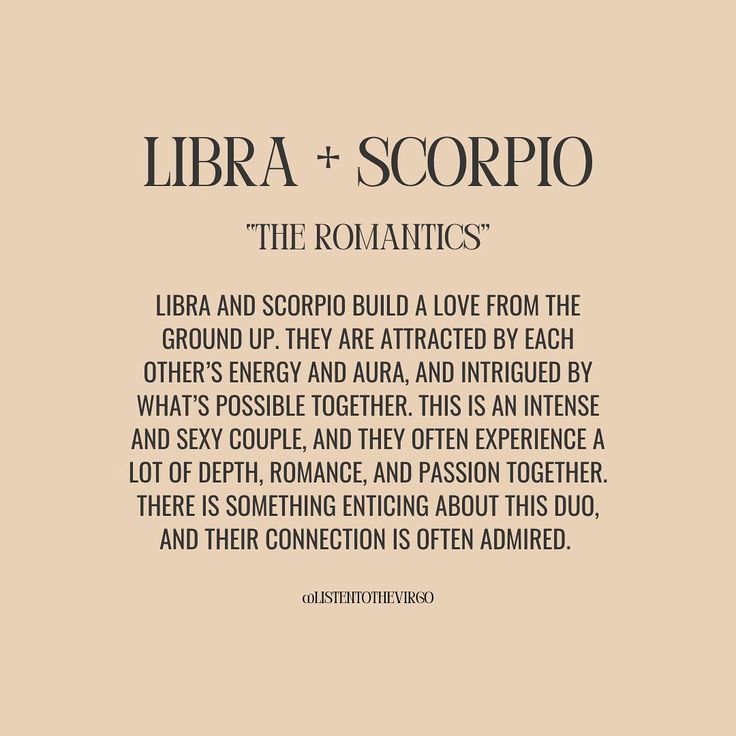 the poem libra and scorpio is written in black on a beige background