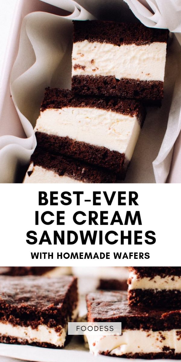 the best ever ice cream sandwiches with homemade wafers are delicious and easy to make