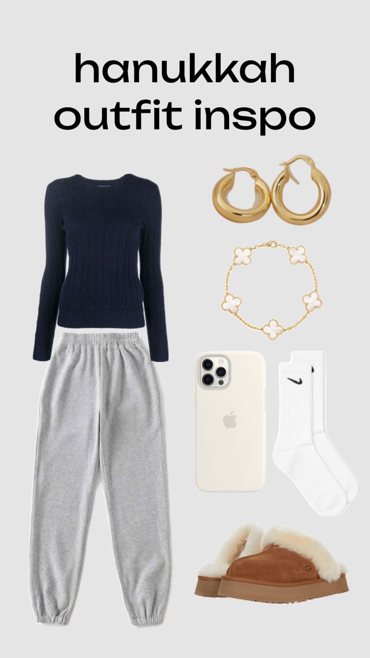 an image of a woman's outfit with shoes, phone case and ear rings