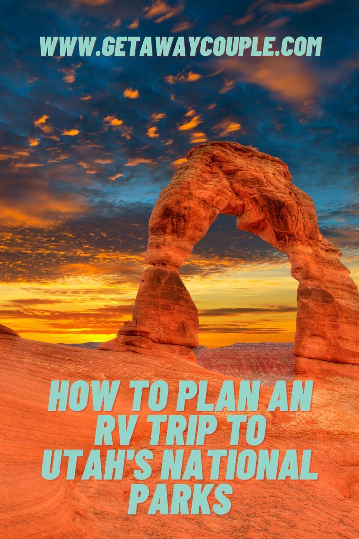 the cover of how to plan an rv trip to utah's national parks