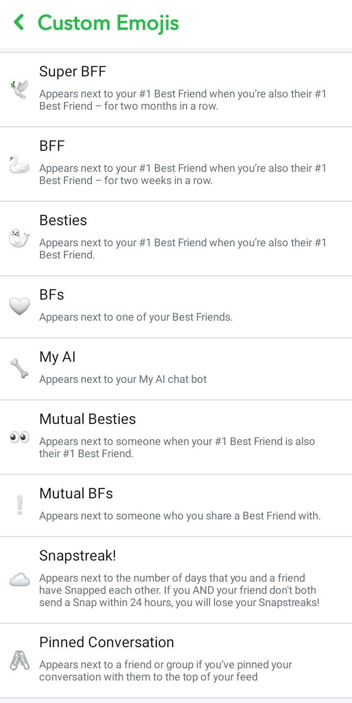 the menu for an app that allows friends to find what they are looking for and how to use them