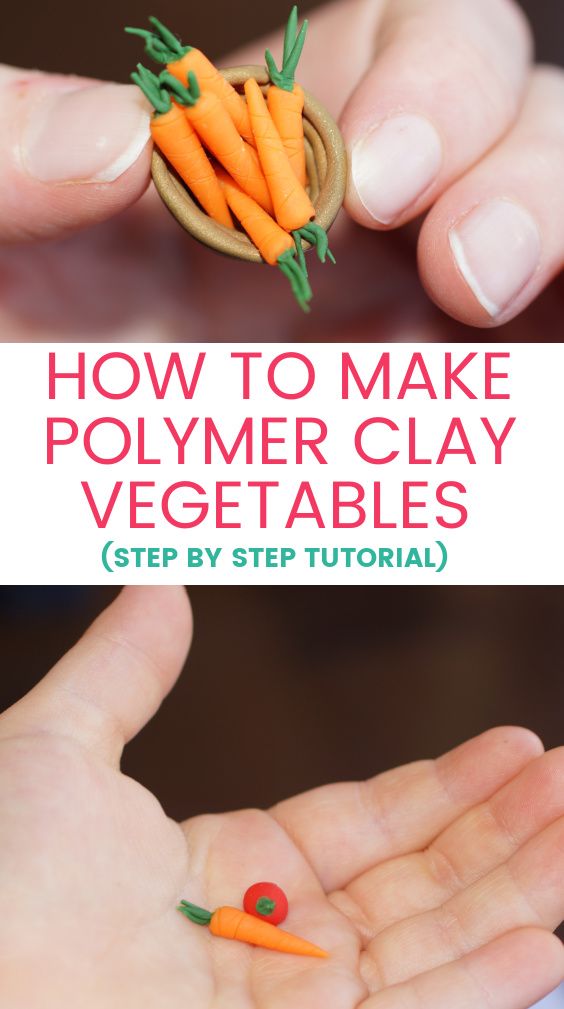 how to make polymer clay vegetables step by step