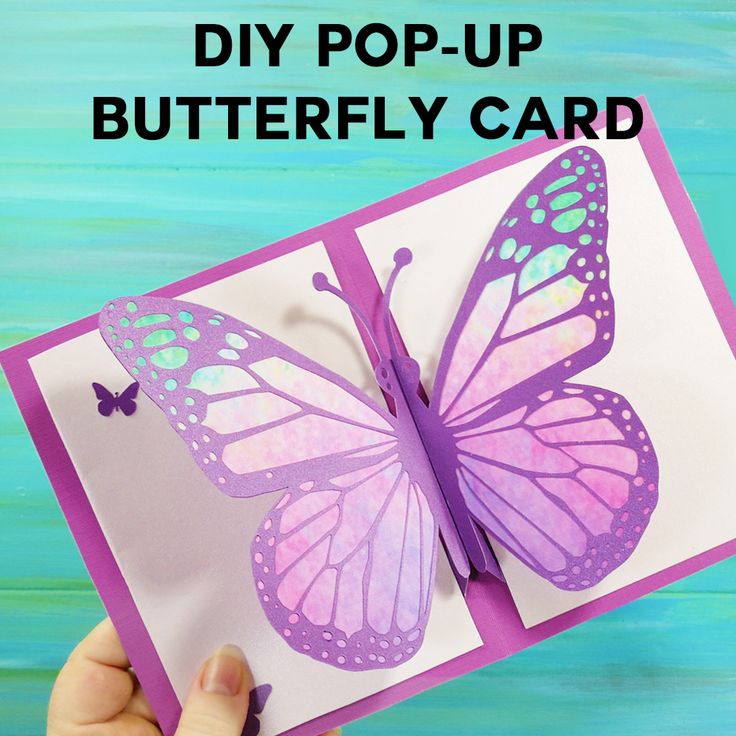 someone is holding up a butterfly card with the words, how to make a pop - up butterfly card