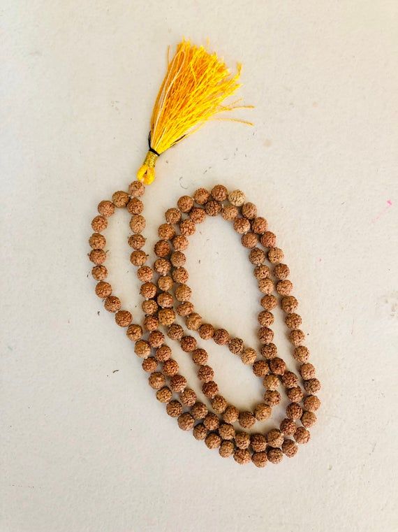 Rudraksha mala necklace, 108 prayer beads 6 mm mala, Meditation mala, Yoga mala, Organic mala Indone Holistic Wooden Beads Mala For Festivals, Spiritual Mala With 8mm Beads For Rituals, Brown Mala For Healing And Festivals, Spiritual Brown Mala For Healing, Brown Necklaces For Puja And Festivals, Festival Brown Necklace For Puja, Mala With 108 Beads For Meditation And Festivals, Holistic Wooden Beads Mala For Rituals, Holistic 108 Beads Mala For Festivals