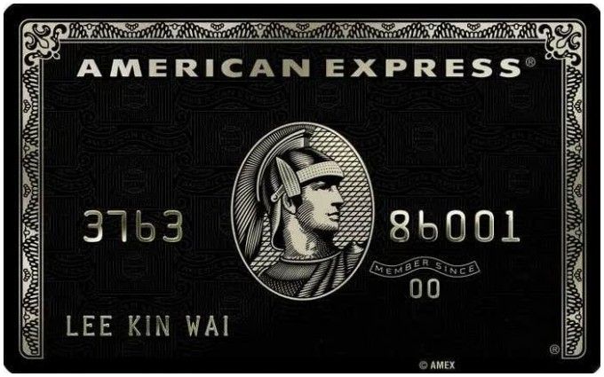 an american express credit card with the image of a man's face on it