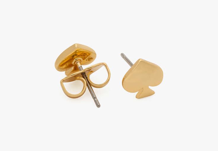 Our iconic spade logo is reimagined as a chic pair of studs. | Kate Spade So Spade Studs, Gold Spade Logo, Studs Gold, Spade Jewelry, Kate Spade Jewelry, Jewelry Gifts, Kate Spade, ? Logo, Gold, Gifts