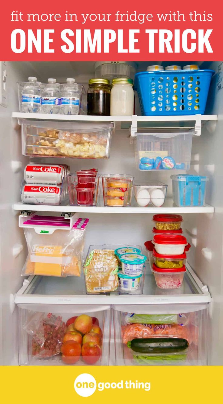 The Best Fridge Organization Hack For Cluttered Fridges | Fridge ...