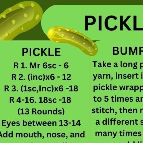 a pickle is shown with instructions for how to pick it