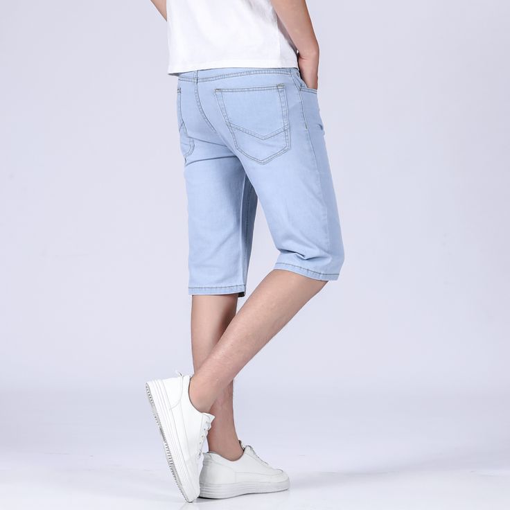 Applicable Season : summer Applicable Scene : Daily Place Of Origin : China (mainland) Decoration : Pockets Pattern Type : Solid Model Number : 123 Style : Korean Length : knee length Thickness : Lightweight Jeans Style : STRAIGHT Fabric Type : Stripe Waist Type : MID Fit Type : Slim Wash : Medium Closure Type : zipper fly Brand Name : Namou Drane Gender : MEN Material : Denim Item Type : JEANS WHAT ABOUT REFUND?   Fast refund,100% Money Back Guarantee. If your product is defective or doesnt wor Summer Overalls, Short Trousers, Fall Outfits Men, Pants Summer, Pocket Pattern, Slim Fit Trousers, Denim Short, Slim Fit Shorts, Jeans Style