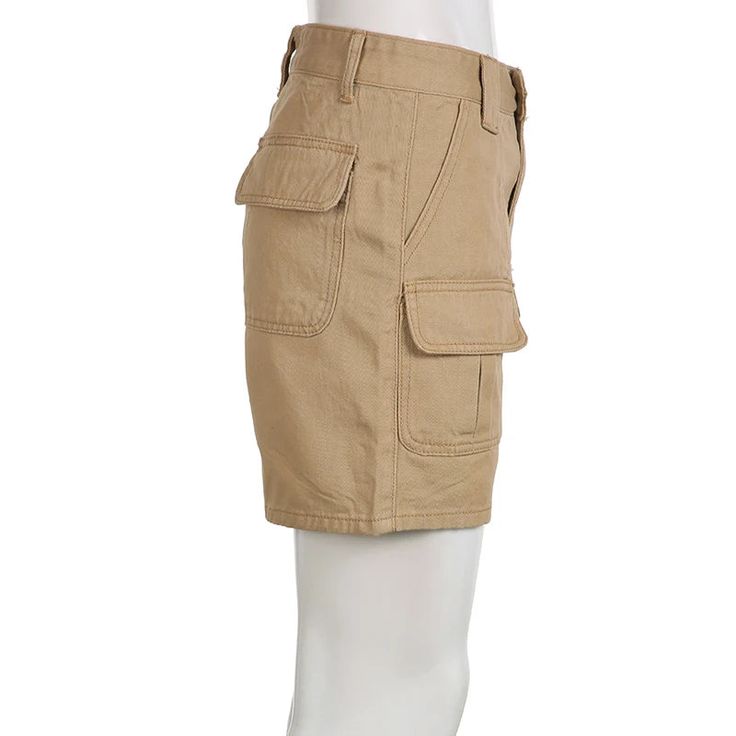 These Low Waist Denim Cargo Shorts for Women offer a comfortable and stylish option for any warm-weather outfit. With a low waist design, they provide a flattering fit while also featuring practical cargo pockets. Perfect for any outdoor activity, these shorts combine fashion and function seamlessly. Designed by 4COLORDRESS Cargo Style Shorts For Outdoor, Short Length, Cheap High-waisted Cotton Cargo Shorts, Military Cargo Shorts, Summer Office, Military Style Cotton Cargo Shorts With Patch Pockets, Military Cargo Cotton Shorts, Normal Body, The Office Shirts, Warm Weather Outfits