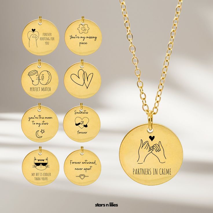 We're brand new! Be one of the first 100 stars n lilies customers and receive a special gift!🌟 Surprise your best friend, soulmate, girlfriend, grandmother, sister or daughter with this customized stainless steel engraved necklace, the perfect gift for for Mother's Day, birthdays, Christmas, or any special occasion. This personalized necklace allows you to select a unique design to engrave, making it a thoughtful and meaningful gift for her.  MATERIAL Crafted from high-quality 316L stainless st Customized Meaningful Necklace For Anniversary, Valentine's Day Friendship Necklace With Round Pendant, Mother's Day Friendship Charm Necklaces, Engraved Jewelry For Mother's Day And Friendship, Customized Charm Necklace For Valentine's Day Anniversary, Round Friendship Necklaces For Valentine's Day, Engraved Round Charm Necklace For Best Friend, Hand Stamped Charm Necklaces For Mother's Day Anniversary Gift, Laser Engraved Jewelry For Mother's Day Anniversary