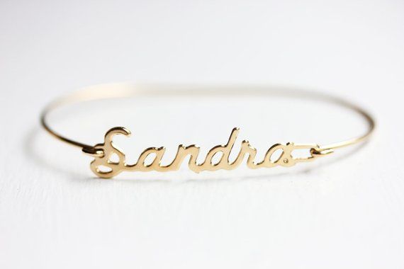 Sandra Name Bracelet, Name Bracelet, Sandra Bracelet, Sandra Vintage Personalized Gold Charm Bracelet, Personalized Vintage Gold Charm Bracelet, Personalized Vintage Bracelet Jewelry, Vintage Gold Personalized Bracelets, Personalized Vintage Gold Bracelets, Retro Gold Bracelets As Gift, Retro Gold Cuff Bracelet As A Gift, Retro Gold Bangle As A Gift, Vintage Personalized Adjustable Bracelets