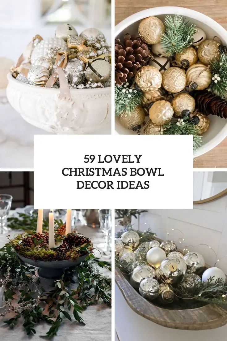 christmas decorations with candles and pine cones in them are featured on the cover of this post