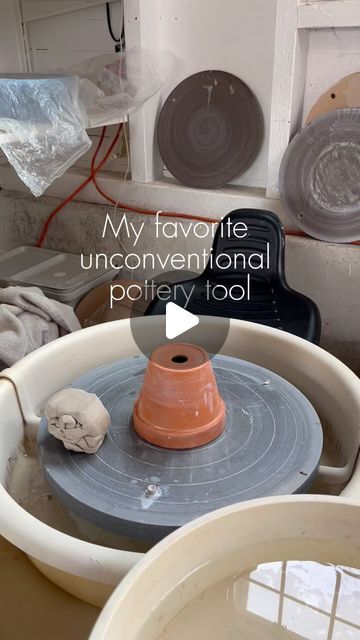 an image of pottery being made with the words my favorite unconventional pottery tool on it