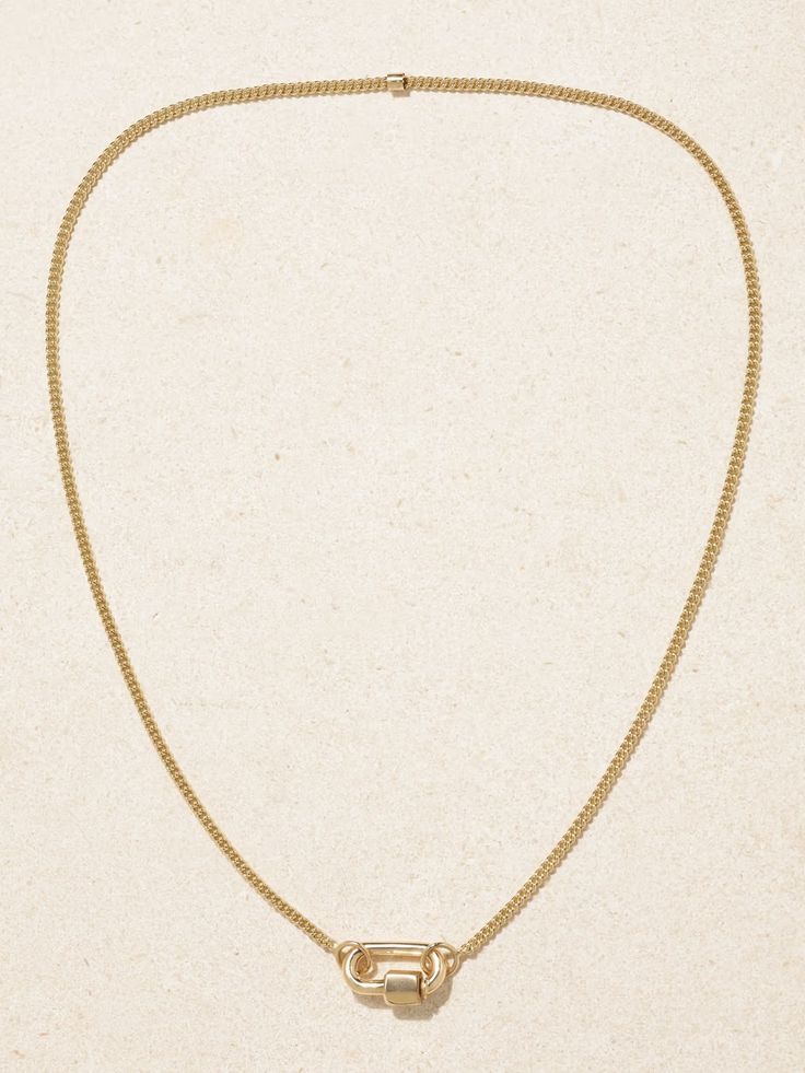 MARLA AARON 14-karat gold necklace | NET-A-PORTER Marla Aaron Necklaces, Marla Aaron, Chubby Baby, Chubby Babies, Utilitarian Style, Flat Dress Shoes, Lapis Lazuli Necklace, Baby Lock, Gold Pearl Necklace