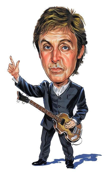 a caricature drawing of john taylor holding a guitar in one hand and pointing at the other