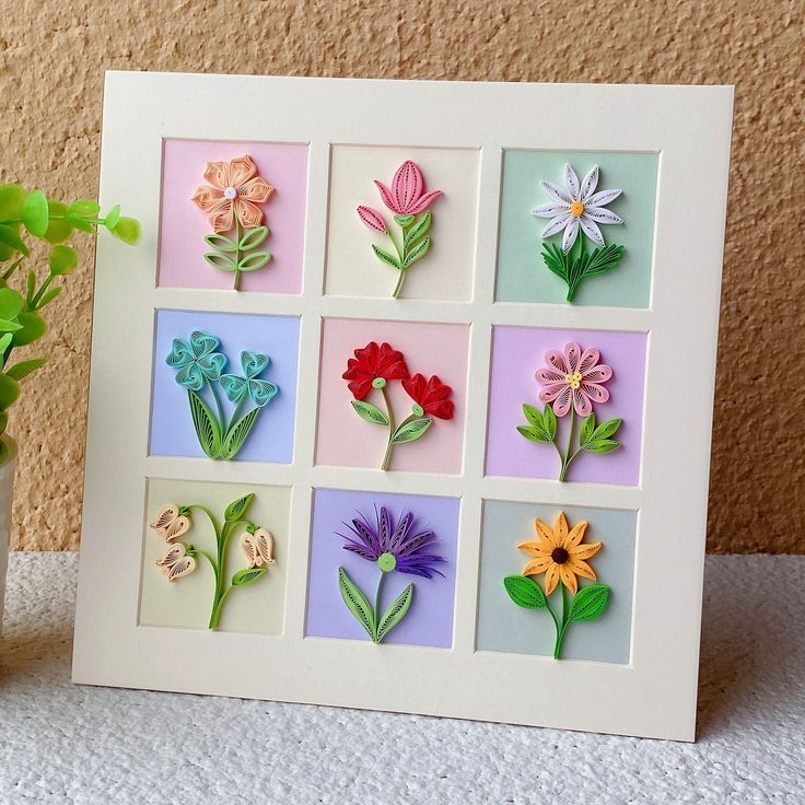 there are many different flowers on this card