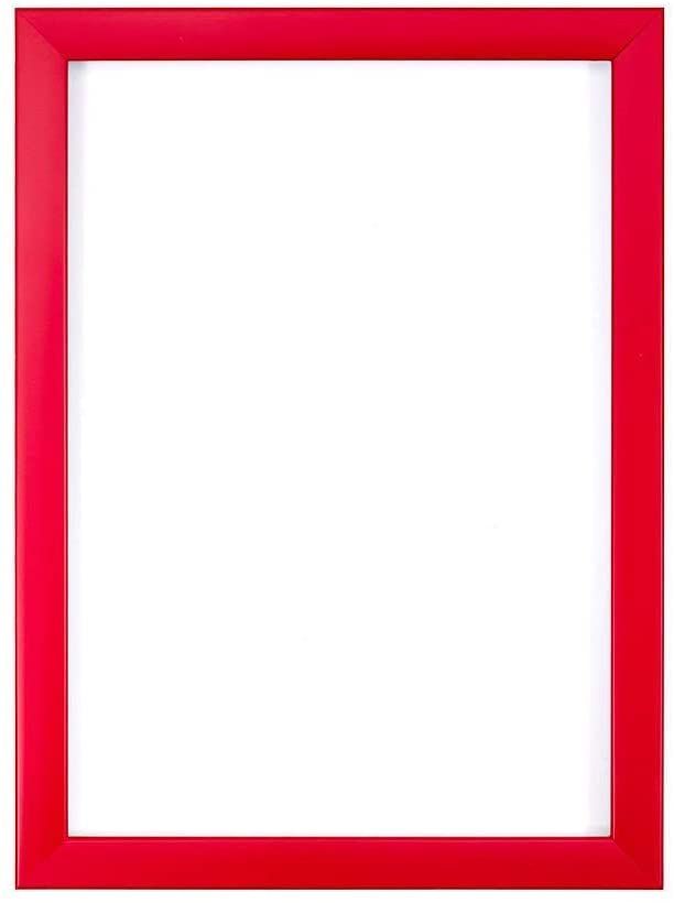 an empty red frame on a white background